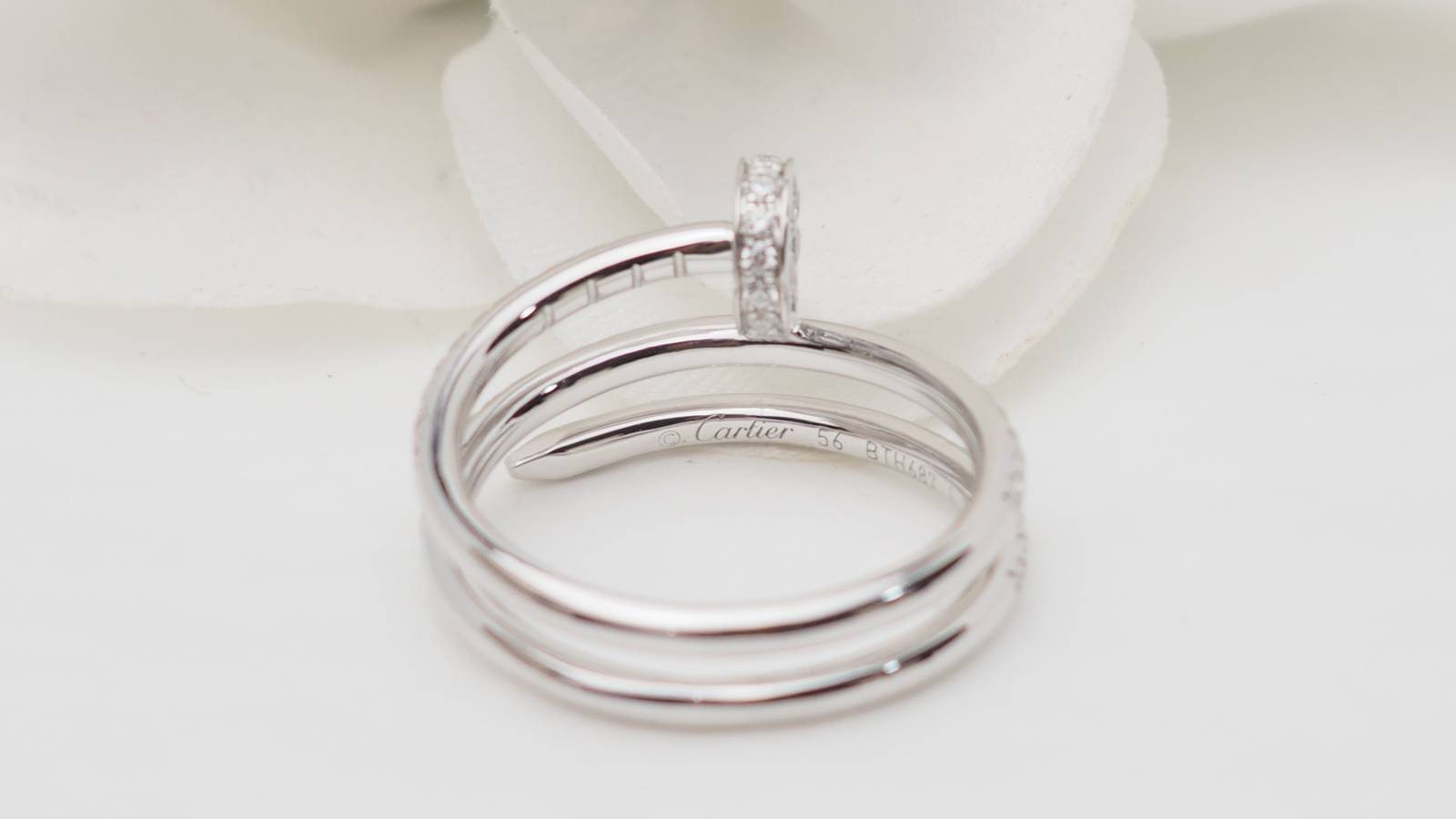 Cartier, "Juste un Clou" Ring, White Gold Diamonds