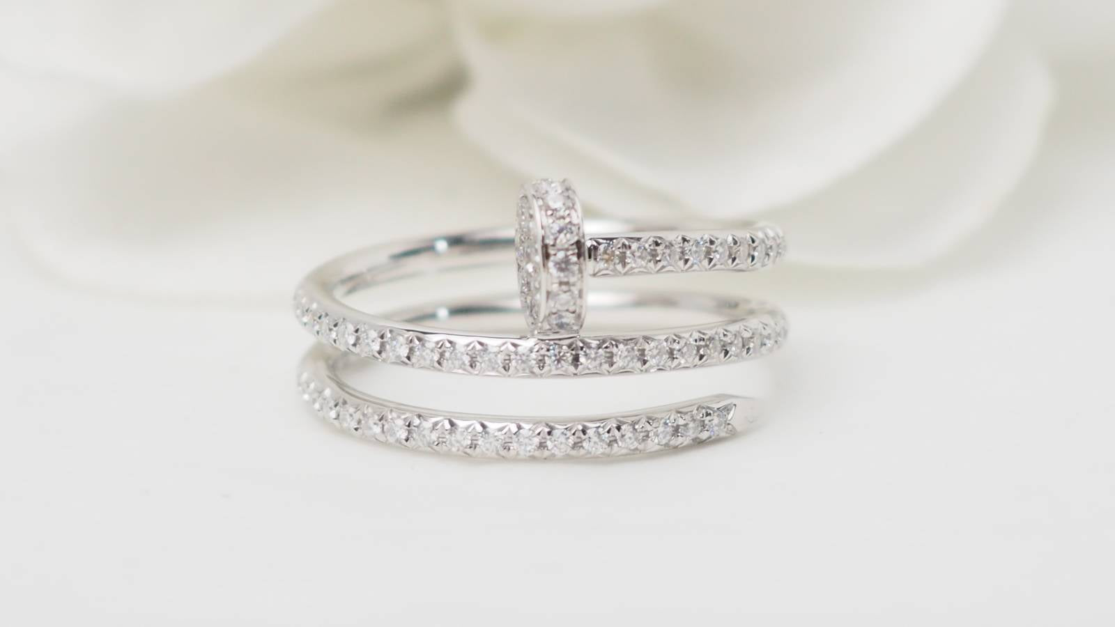 Cartier, "Juste un Clou" Ring, White Gold Diamonds