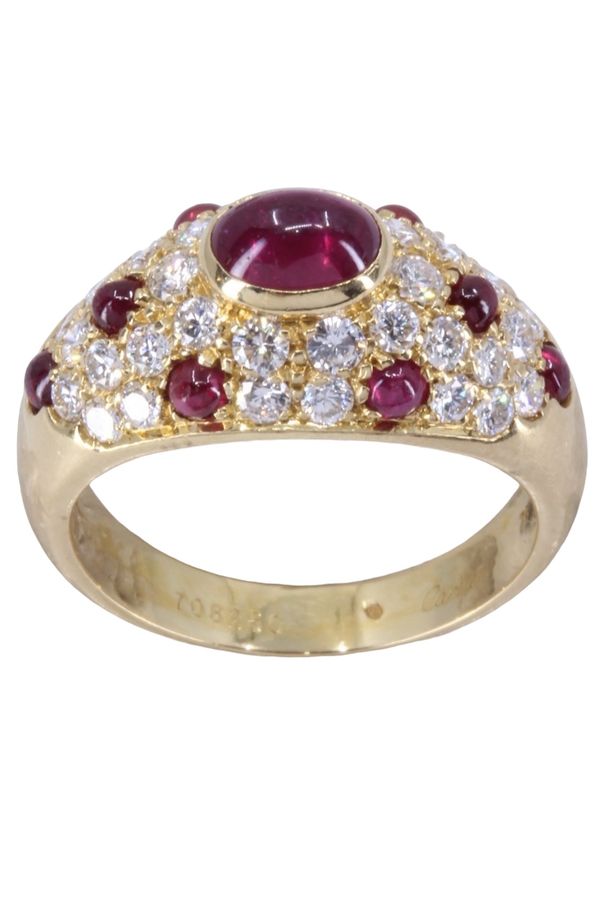 Cartier Vintage Ruby and Diamond Ring