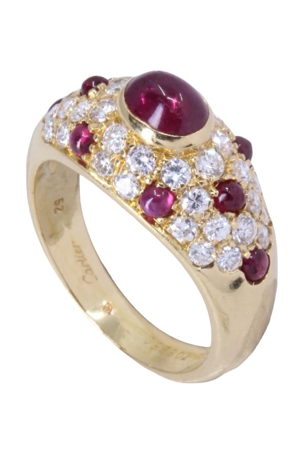 Cartier Vintage Ruby and Diamond Ring