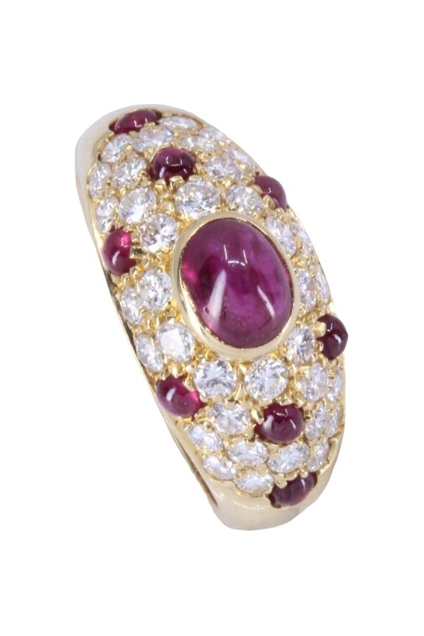 Cartier Vintage Ruby and Diamond Ring