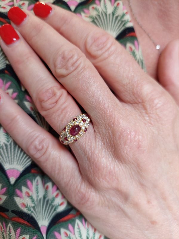 Cartier Vintage Ruby and Diamond Ring