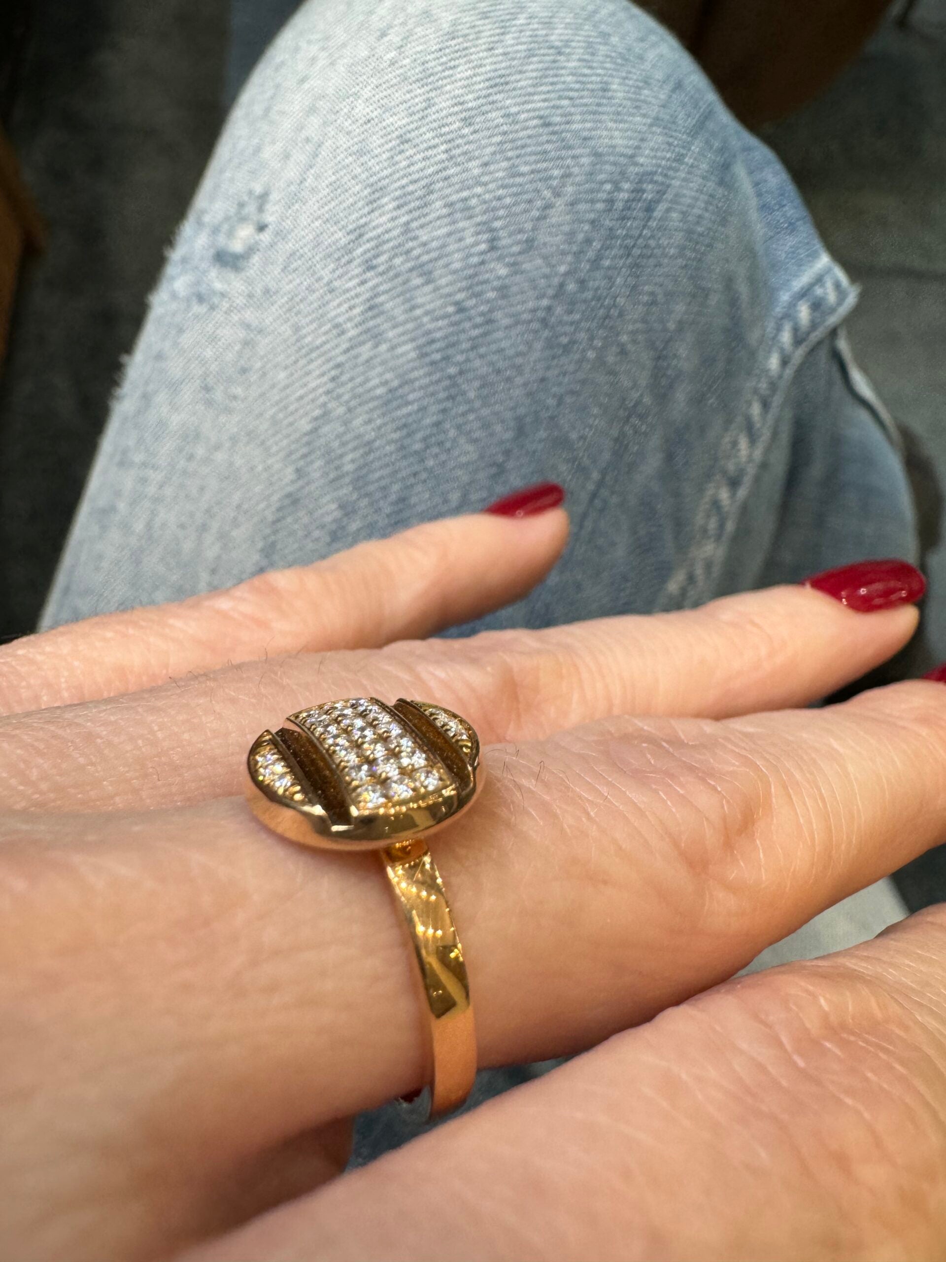 Chaumet, "Class One Croisiere" ring in gold and diamonds