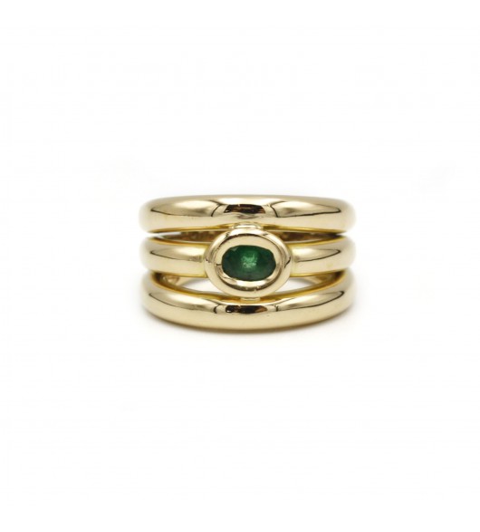 Chaumet, Bague Or jaune et Emeraude