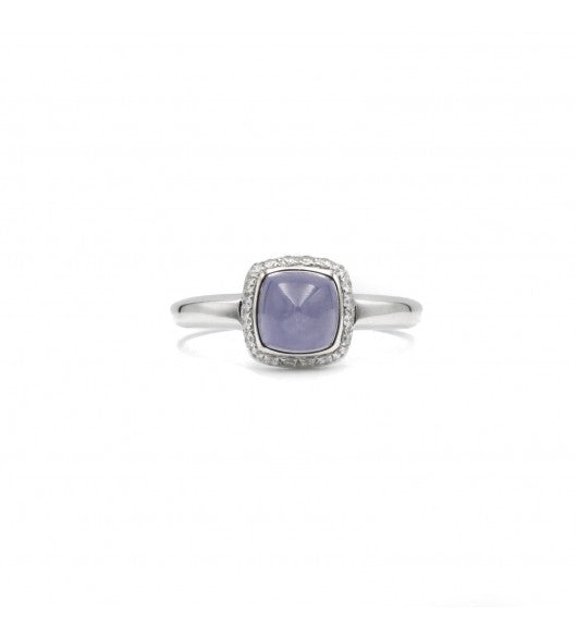 Fred, Bague "Pain de Sucre", Or blanc, Diamants, Jade Lavande