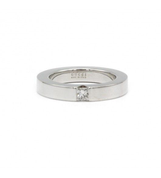 Gucci, White Gold Diamond Solitaire Ring