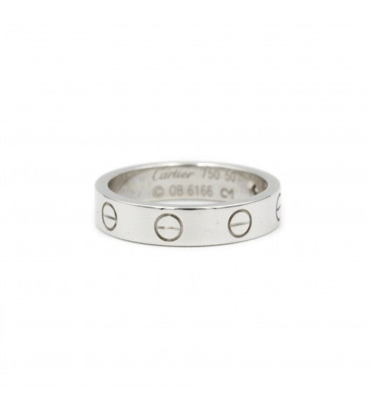 Cartier, Love Ring, White Gold with a Diamond