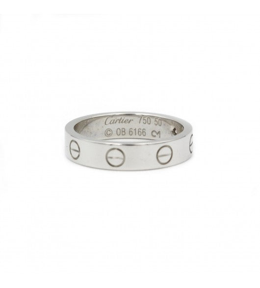 Cartier, Love Ring, White Gold with a Diamond