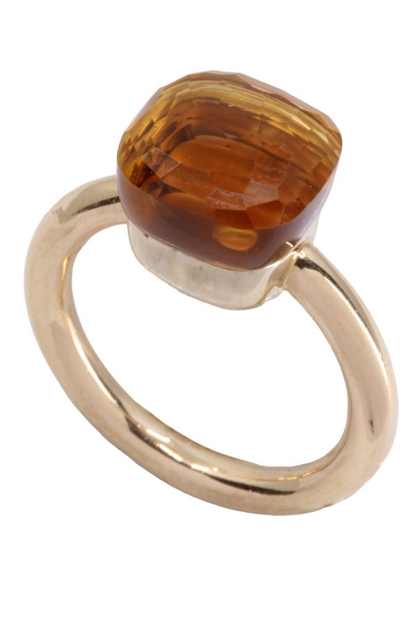 Pomellato, Classic nudo ring, in 18k yellow gold, Citrine