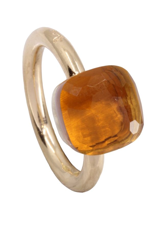 Pomellato, Classic nudo ring, in 18k yellow gold, Citrine
