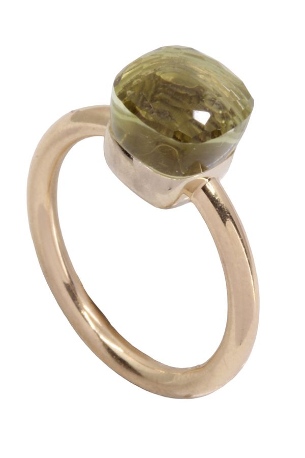 Pomellato, Nudo Petit Ring, in 18k Yellow Gold, Lemon Quartz