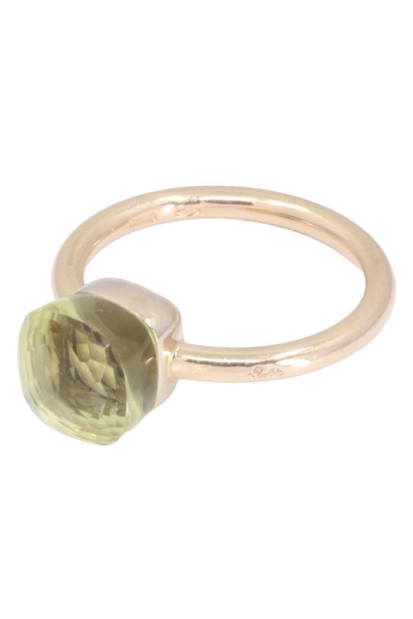 Pomellato, Nudo Petit Ring, in 18k Yellow Gold, Lemon Quartz