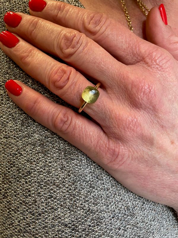 Pomellato, Nudo Petit Ring, in 18k Yellow Gold, Lemon Quartz