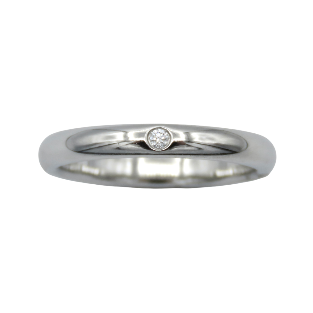 Tiffany, alliance platine et diamant.