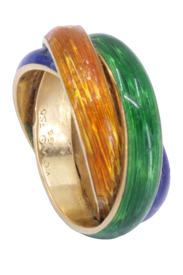 BAGUE VAN CLEEF & ARPELS OR ET ÉMAIL