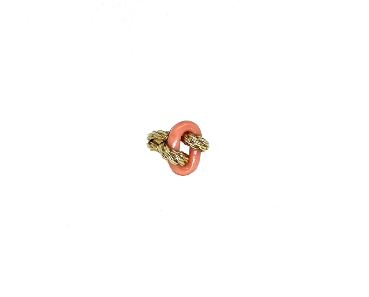 Bague Van Cleef & Arpels Vintage Or Corail - Maison Eloe