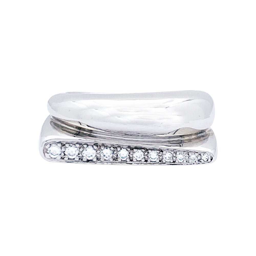 Bague Fred, "Success", en or blanc et diamants. - Maison Eloe