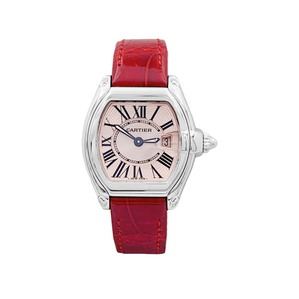 Montre Cartier, "Roadster", acier.