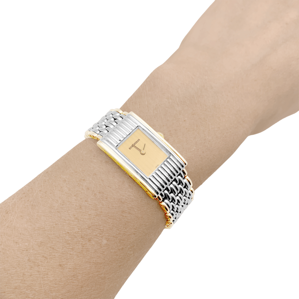 Montre Boucheron, "Reflet", acier et or jaune. - Maison Eloe
