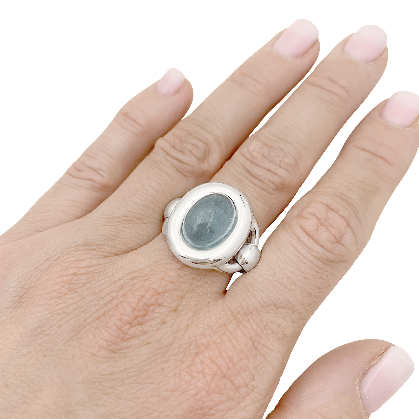 Bague Poiray, aigue-marine et or blanc