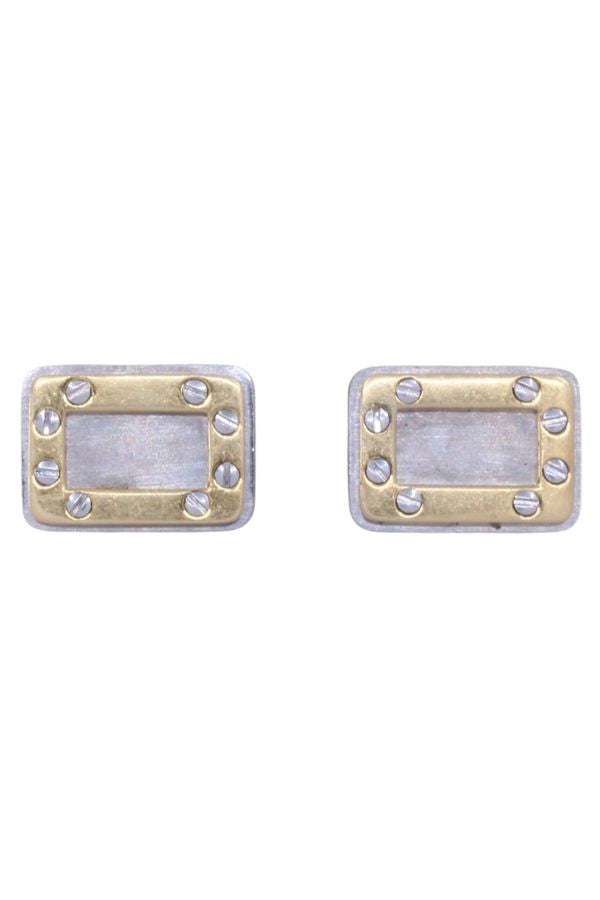 Cartier boucles d'oreilles "Santos Dumont" en or jaune et acier