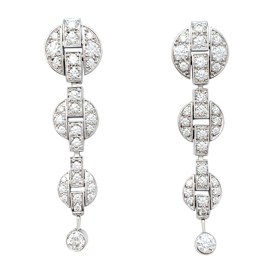 Boucles d'oreilles pendantes Cartier vintage modèle "Himalia"