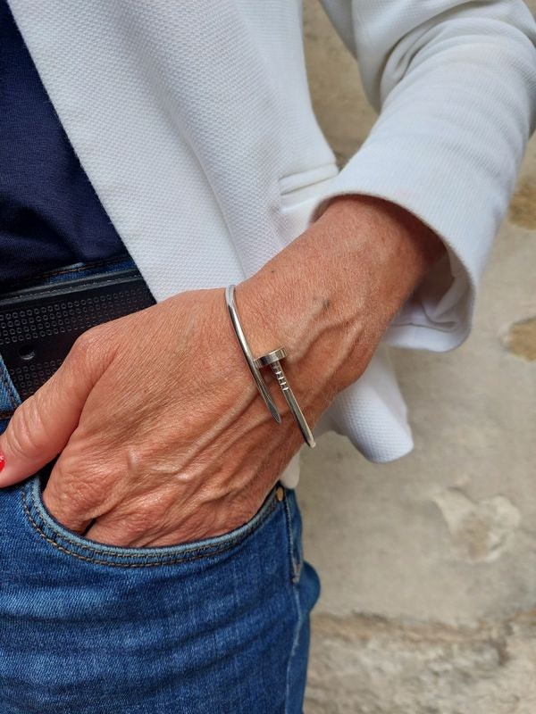 Bracelet Cartier "juste un clou" en or blanc