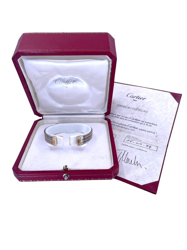 Cartier, bracelet vintage or et acier