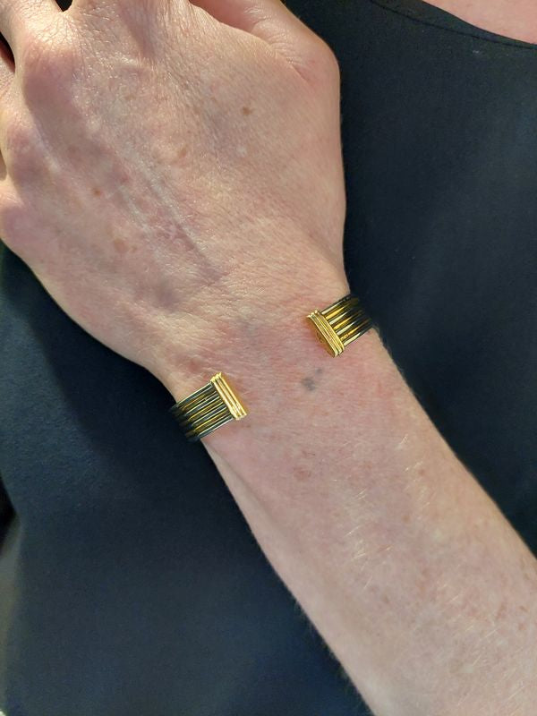 Cartier, vintage gold and steel bracelet
