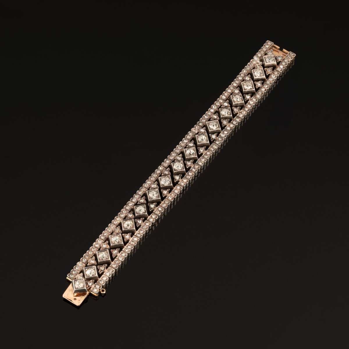 Bracelet Diamants de 1850 Or et Argent par DELILLE & CLERICETTI - Maison Eloe