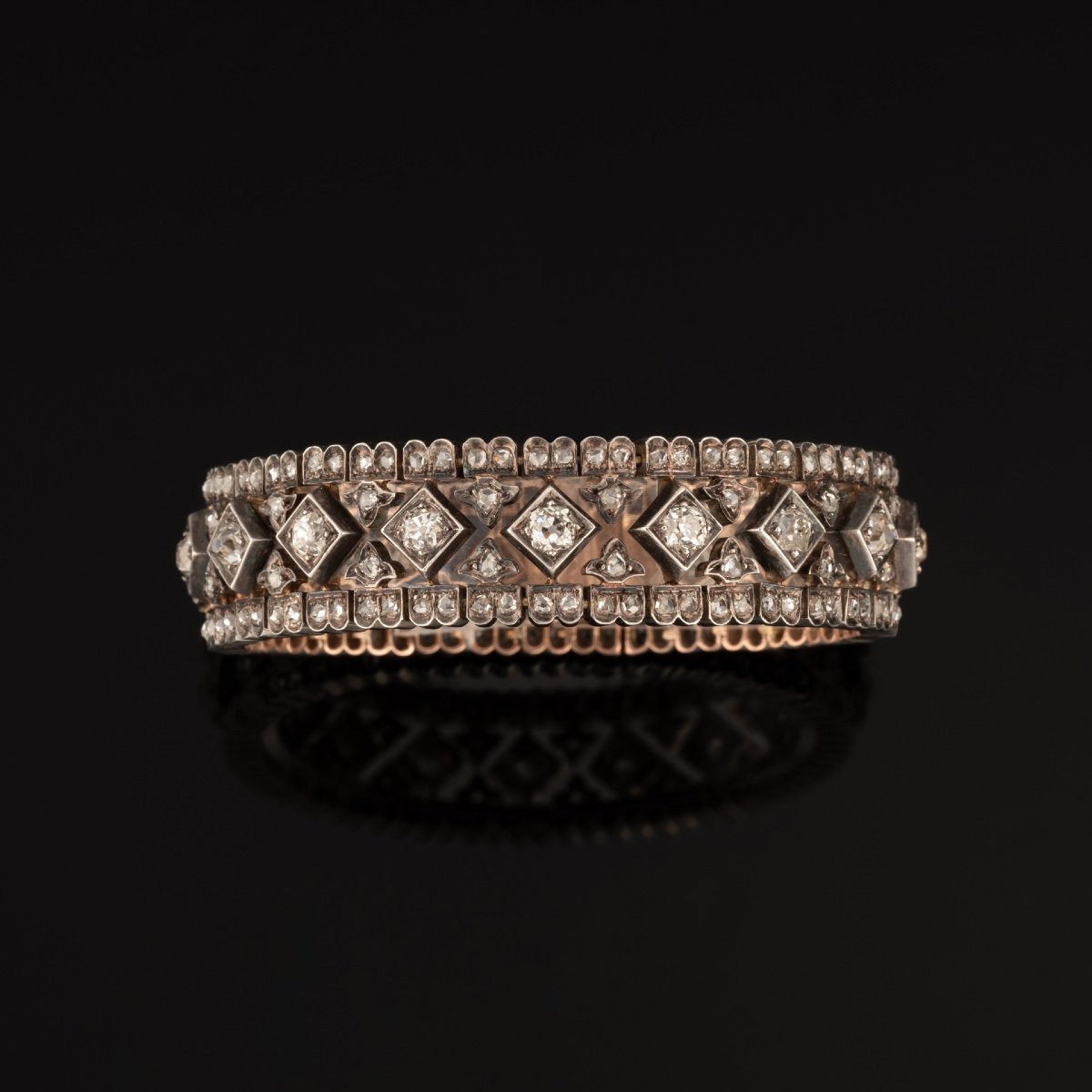 Bracelet Diamants de 1850 Or et Argent par DELILLE & CLERICETTI - Maison Eloe