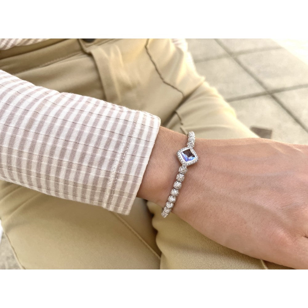 FRED "Sugar Loaf" bracelet in white gold, tanzanite and diamonds.