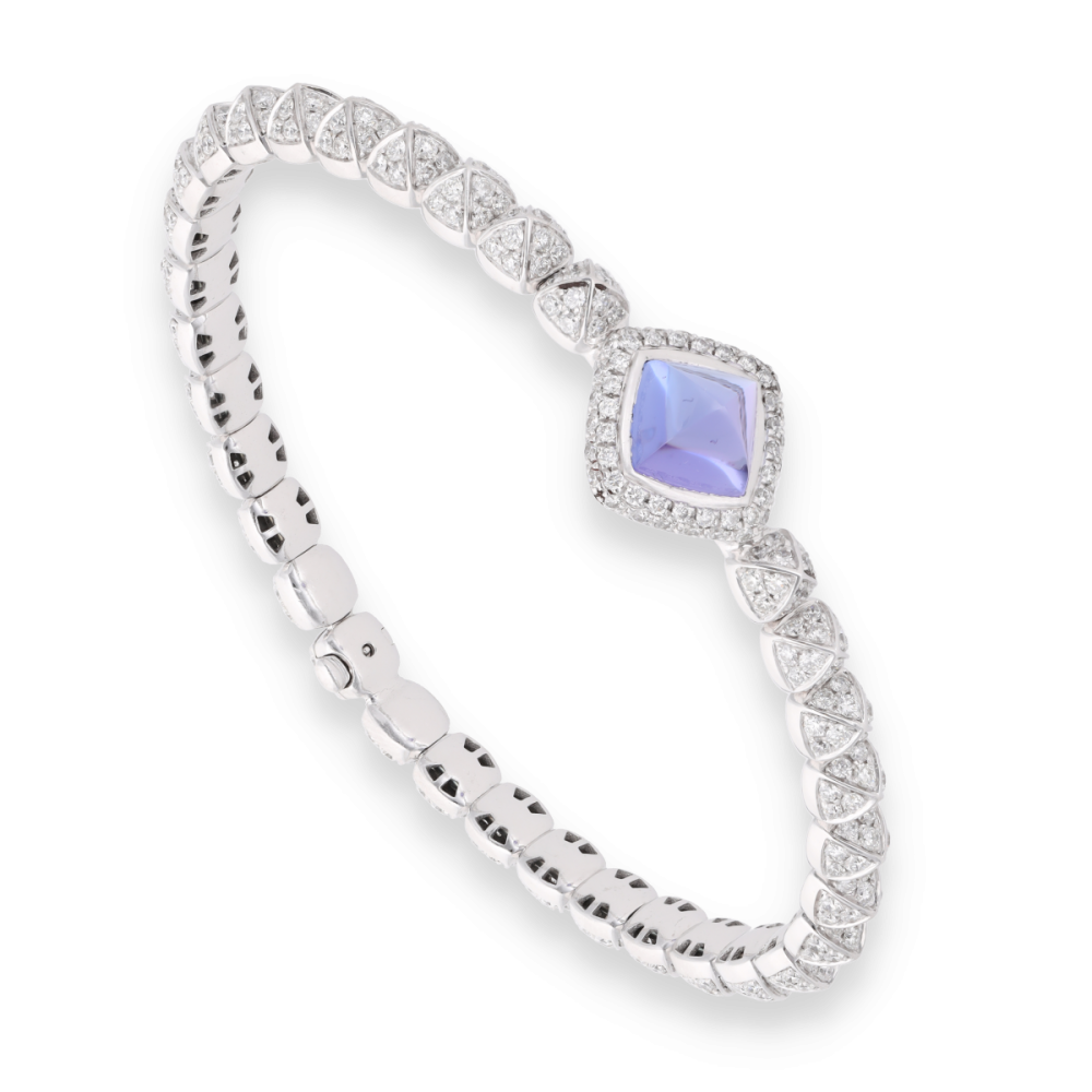 FRED "Sugar Loaf" bracelet in white gold, tanzanite and diamonds.