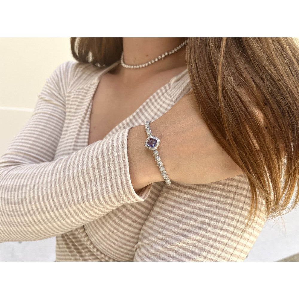 FRED "Sugar Loaf" bracelet in white gold, tanzanite and diamonds.