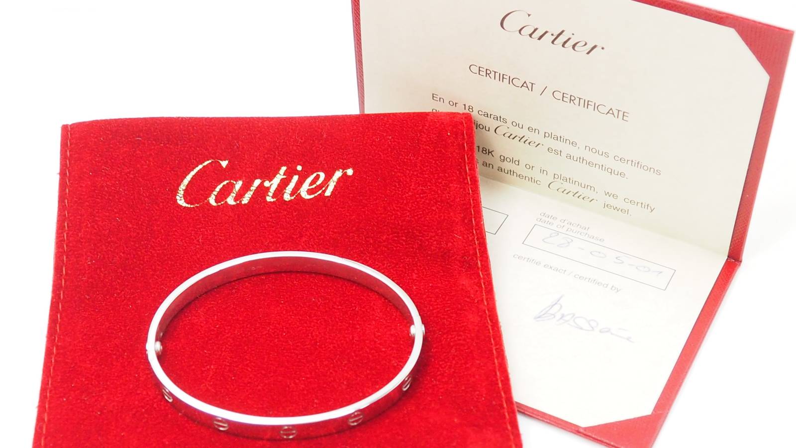 Cartier, Bracelet Love Or Blanc Vintage
