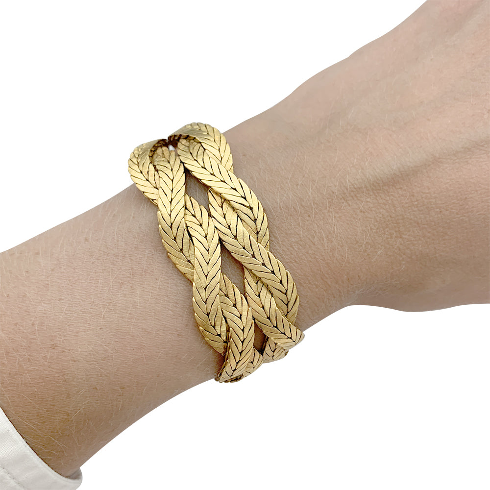 Buccellati bracelet, yellow gold braids.