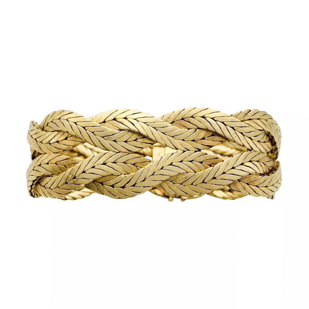 Bracelet Buccellati, tresses en or jaune.