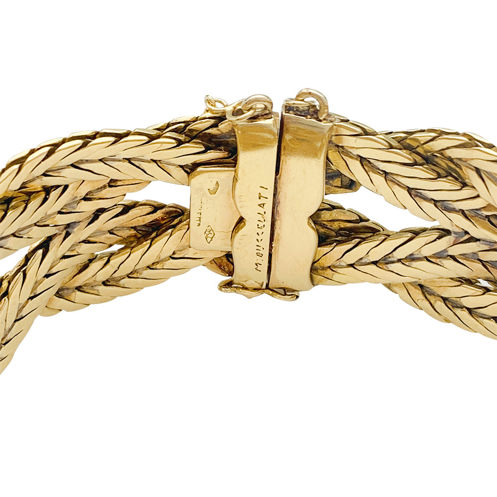 Buccellati bracelet, yellow gold braids.