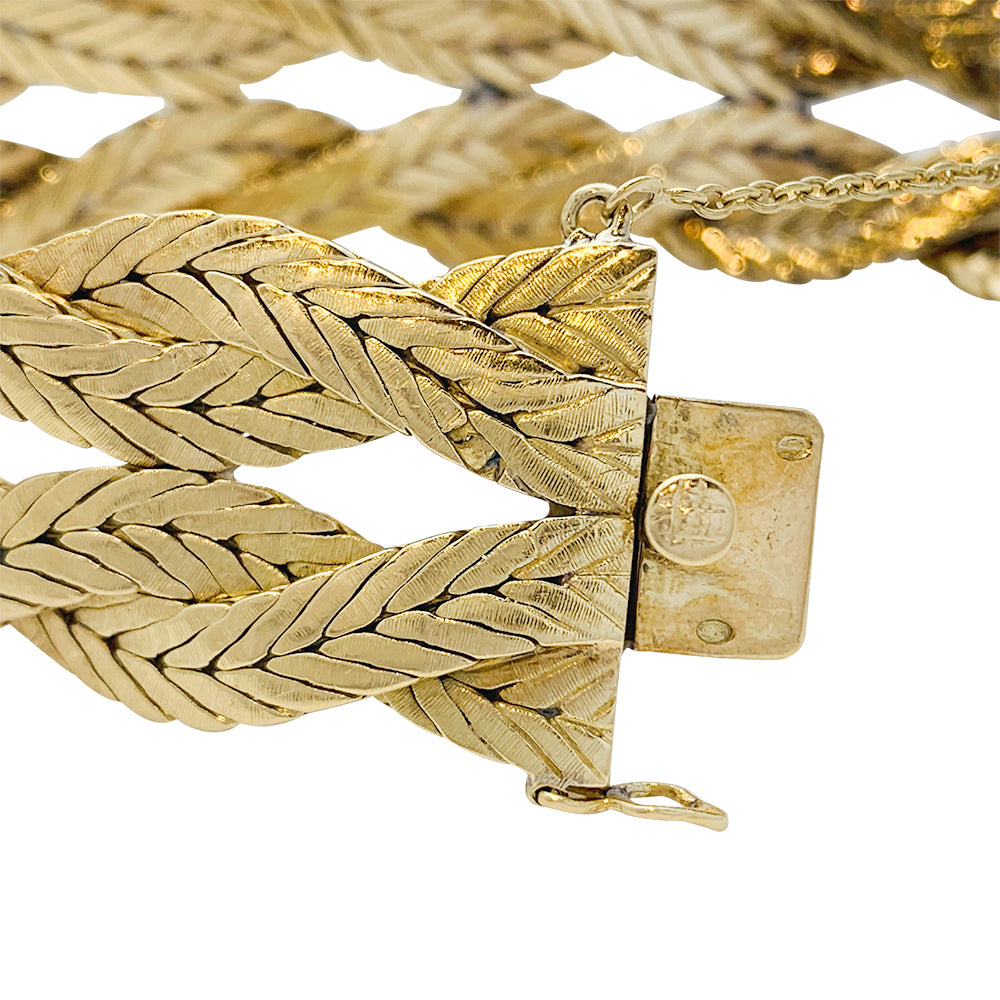 Buccellati bracelet, yellow gold braids.