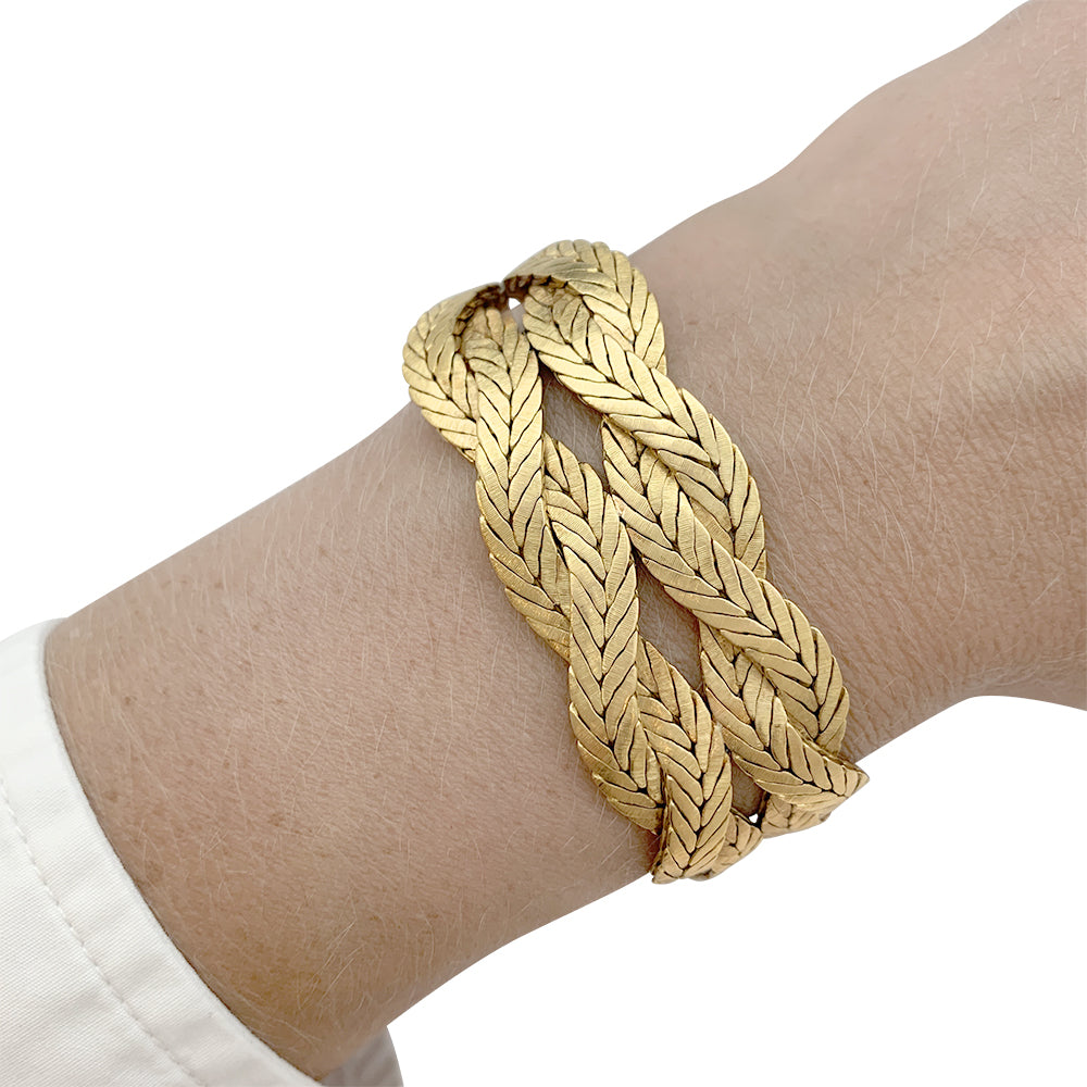 Buccellati bracelet, yellow gold braids.