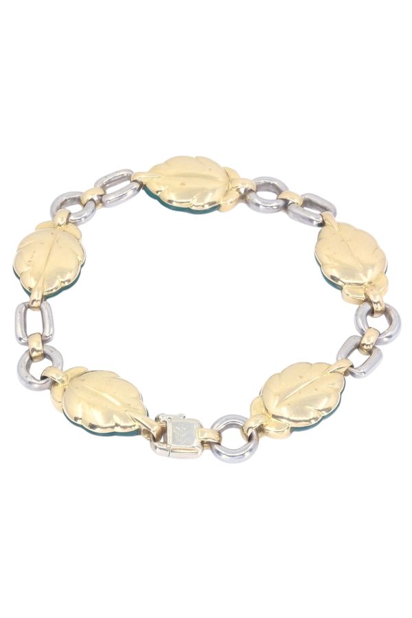 Bracelet CARTIER vintage deux Or et Calcédoine Diamants