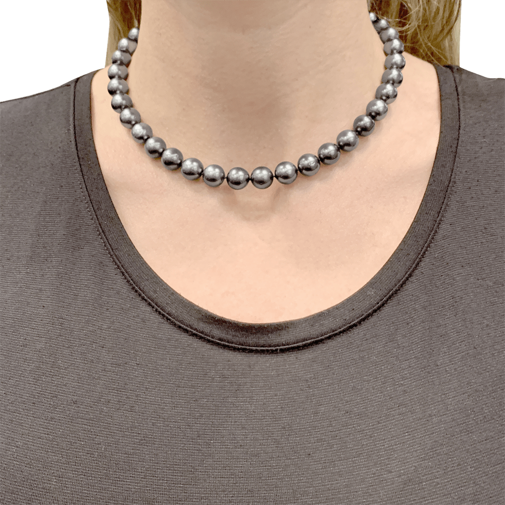 Collier perles de Tahiti, or jaune. - Maison Eloe