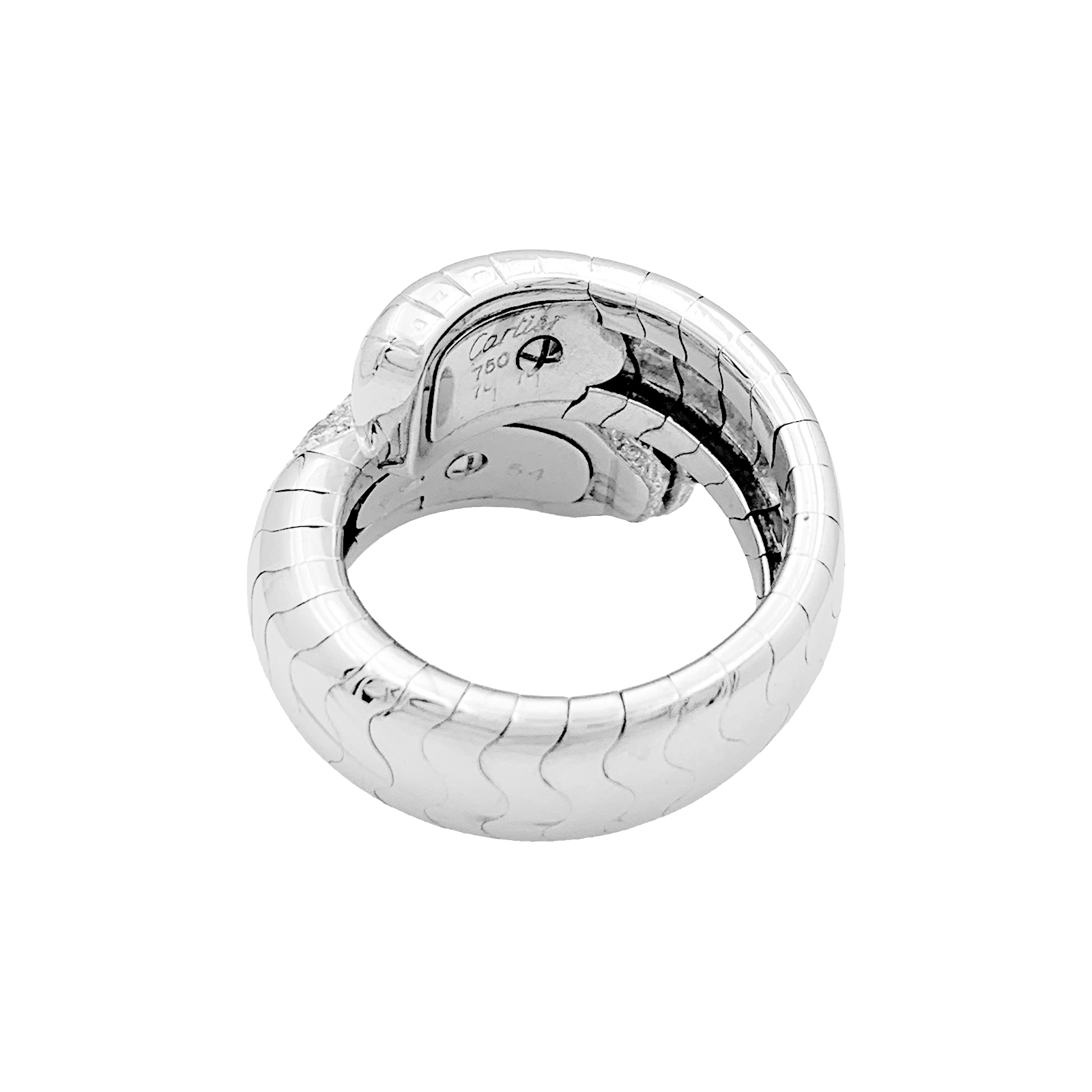 Bague CARTIER, "Lakarda", or blanc, diamants.