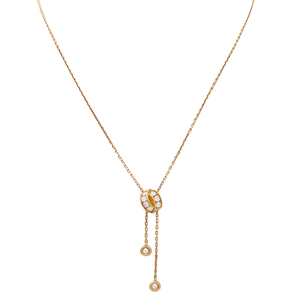 Collier Chaumet, modèle "Lien séduction" en or rose et diamants.