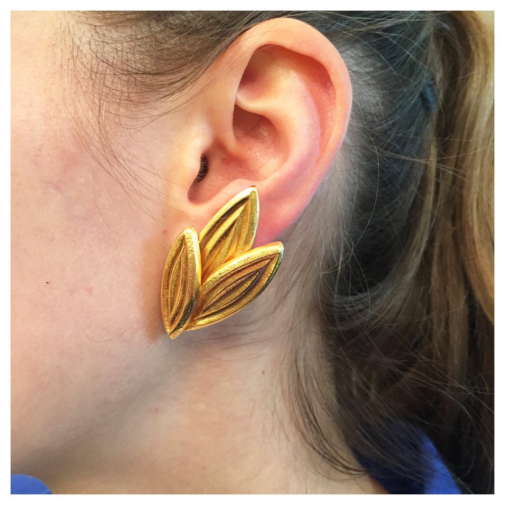 boucles d'oreilles lalaounis or jaune - Maison Eloe