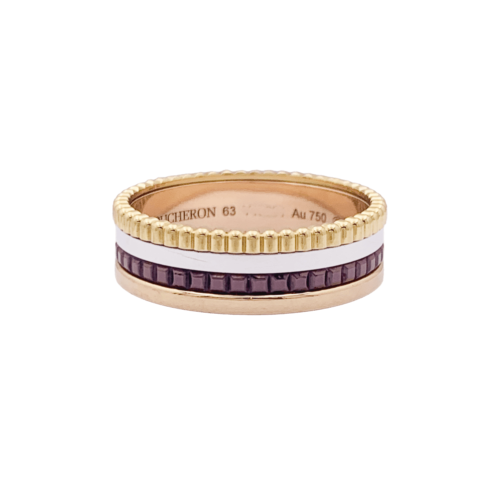 Bague Boucheron, "Quatre Classique Small",, en or rose, blanc et jaune.