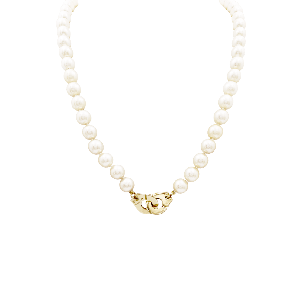 Collier de perles Dinh Van occasion "Menottes R12", en or jaune sur Maison ELOE
