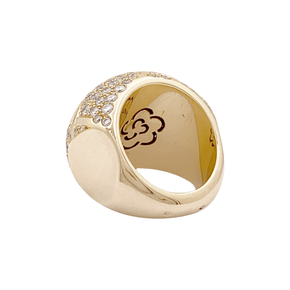 Bague Chanel, "Profil de Camelia" or jaune et diamants.