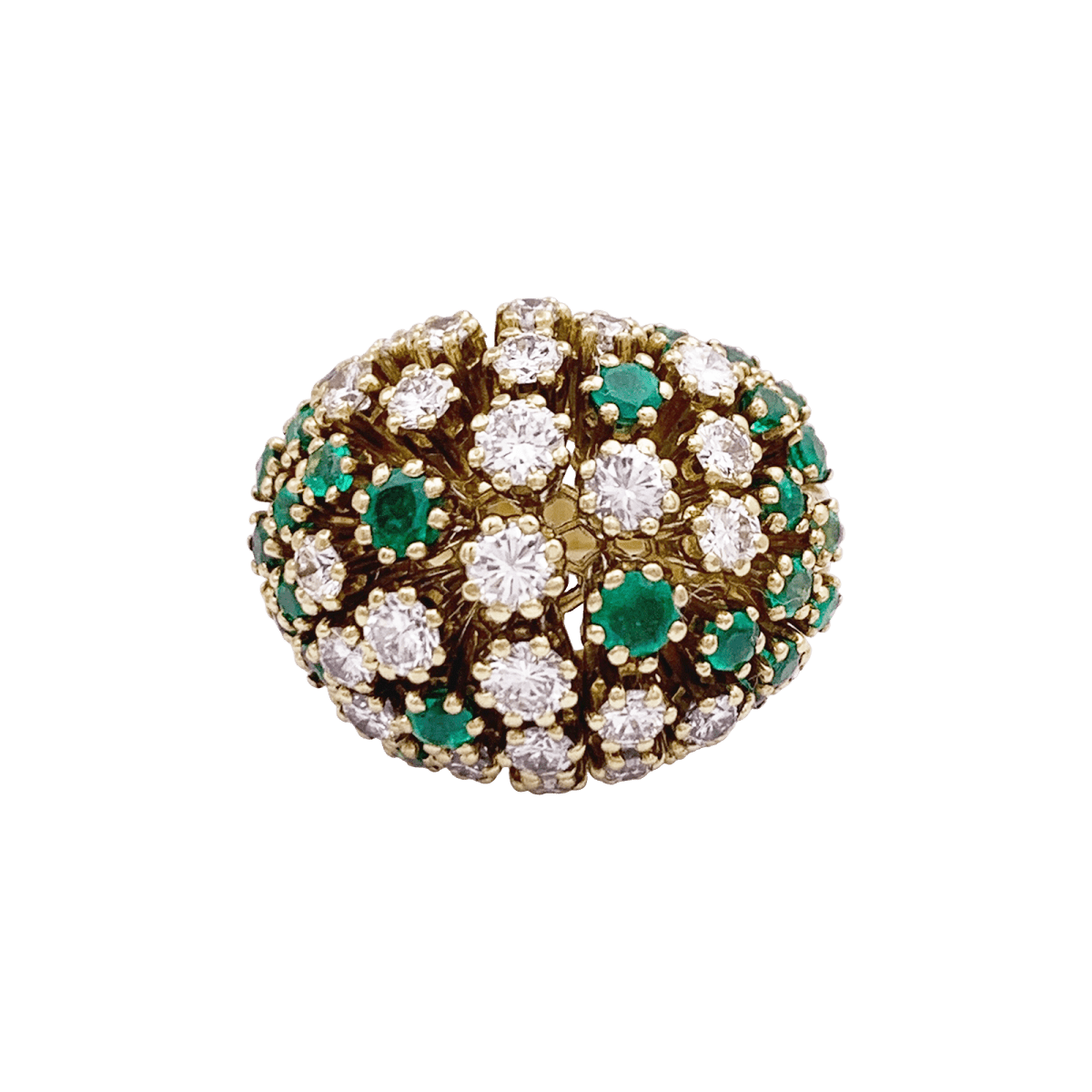 Bague Patek Philippe or jaune, diamants, émeraudes. - Maison Eloe