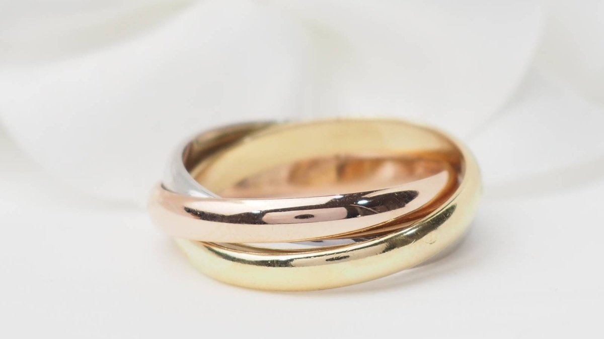 Cartier Bague Alliance Trinity Trois Ors 18K Vintage - Maison Eloe